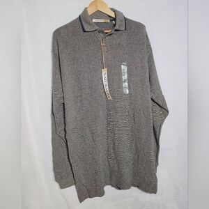 Natural Life Textured Long Sleeve Gray Shirt Sz L NWT
